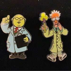 Disney Parks Muppets Dr. Bunsen Honeydew and Beaker Pin Set